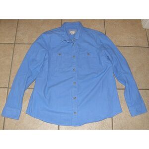 L.L. BEAN Blue Sz XL Thick Soft Cotton Flannel Button Up Long Sleeve Cozy Shirt